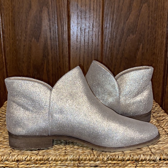 Splendid Petunia Shimmer Metallic Gold Booties-Fine Leather-Women Size 10 - Picture 7 of 13